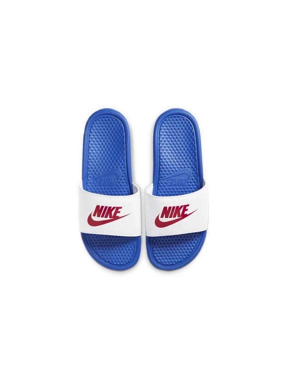 New Nike Benassi JDI Game Royal/White Men's Slides Sandals 343880-410 Size 13